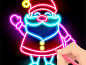 Draw Glow Christmas Online Drawing Game