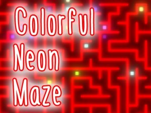 Colorful Neon Maze Online Puzzle Game