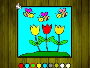 Easy to Paint Spring Time Online Coloring Game