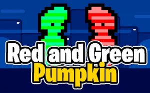 Red and Green Pumpkin: Double Jump Challenge Online Arcade Game